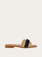 Ferragamo Vara bow quilted slide